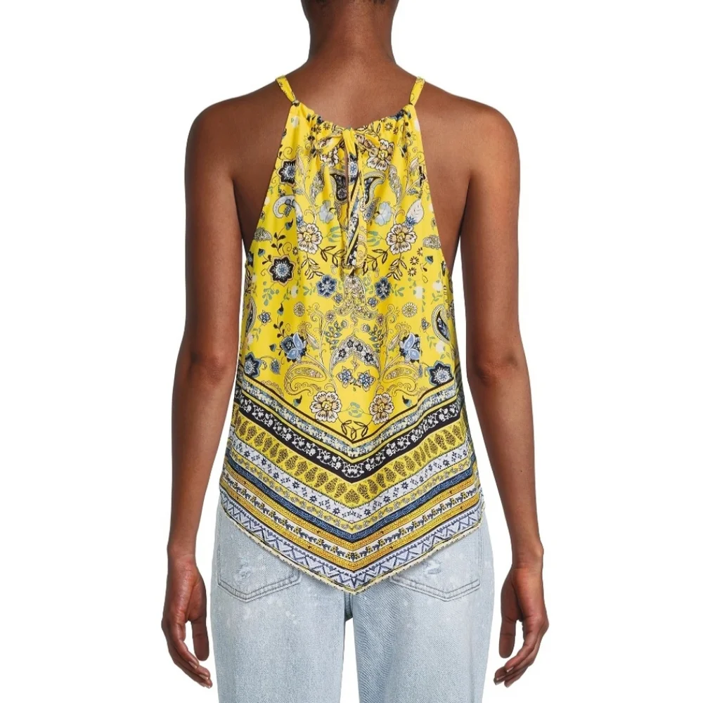 B2G1 FREE! Yellow Paisley Halter Top - Picture 3 of 5